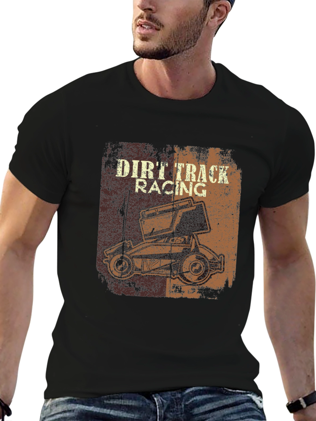 Dirt Track Racing Graphic T-Shirt