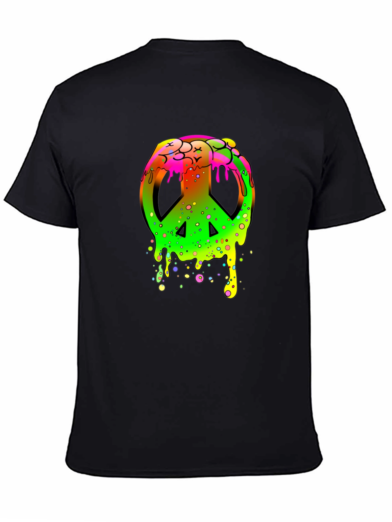 Peace Sign Drip Graphic T-Shirt