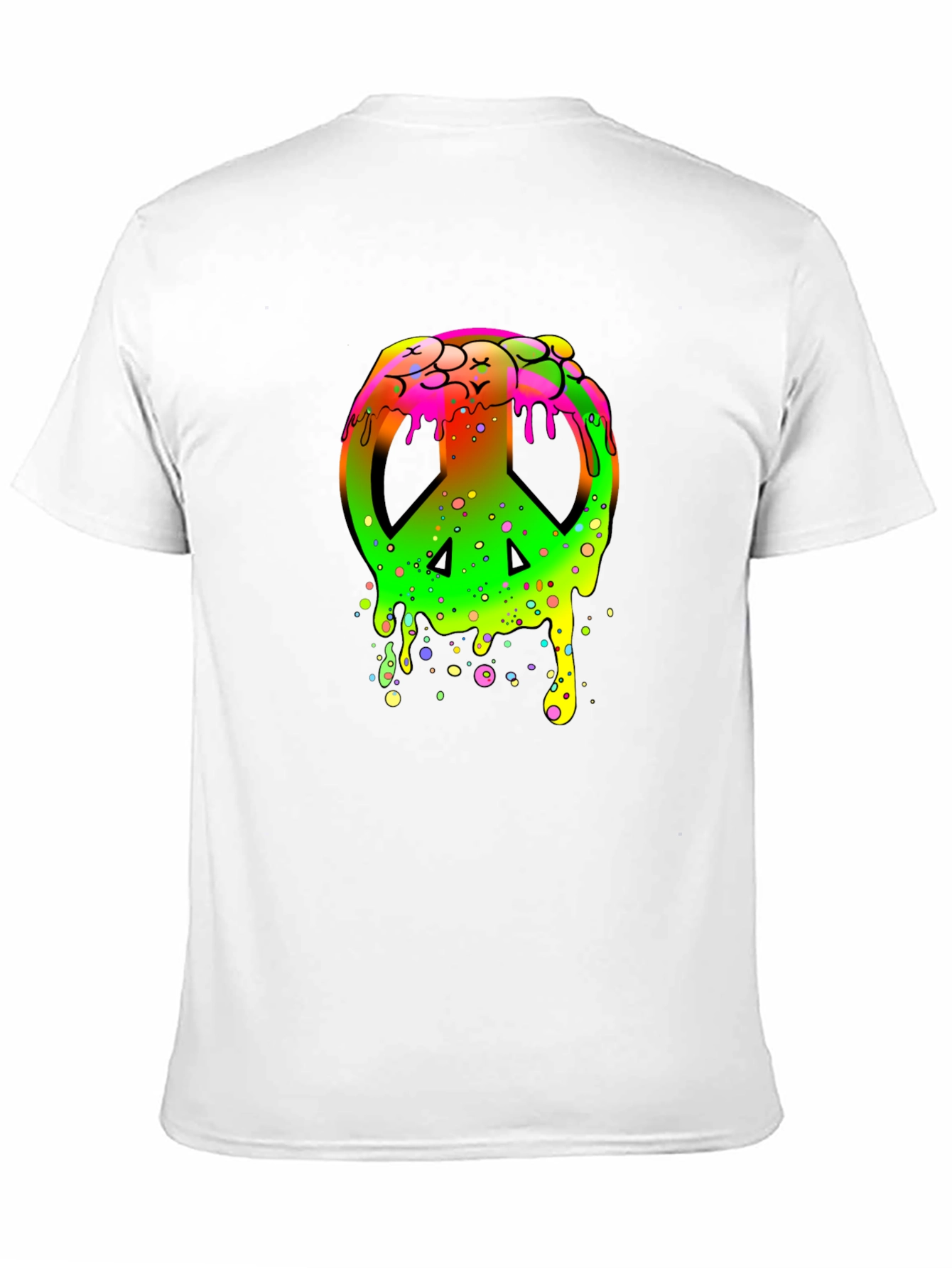 Peace Sign Drip Graphic T-Shirt