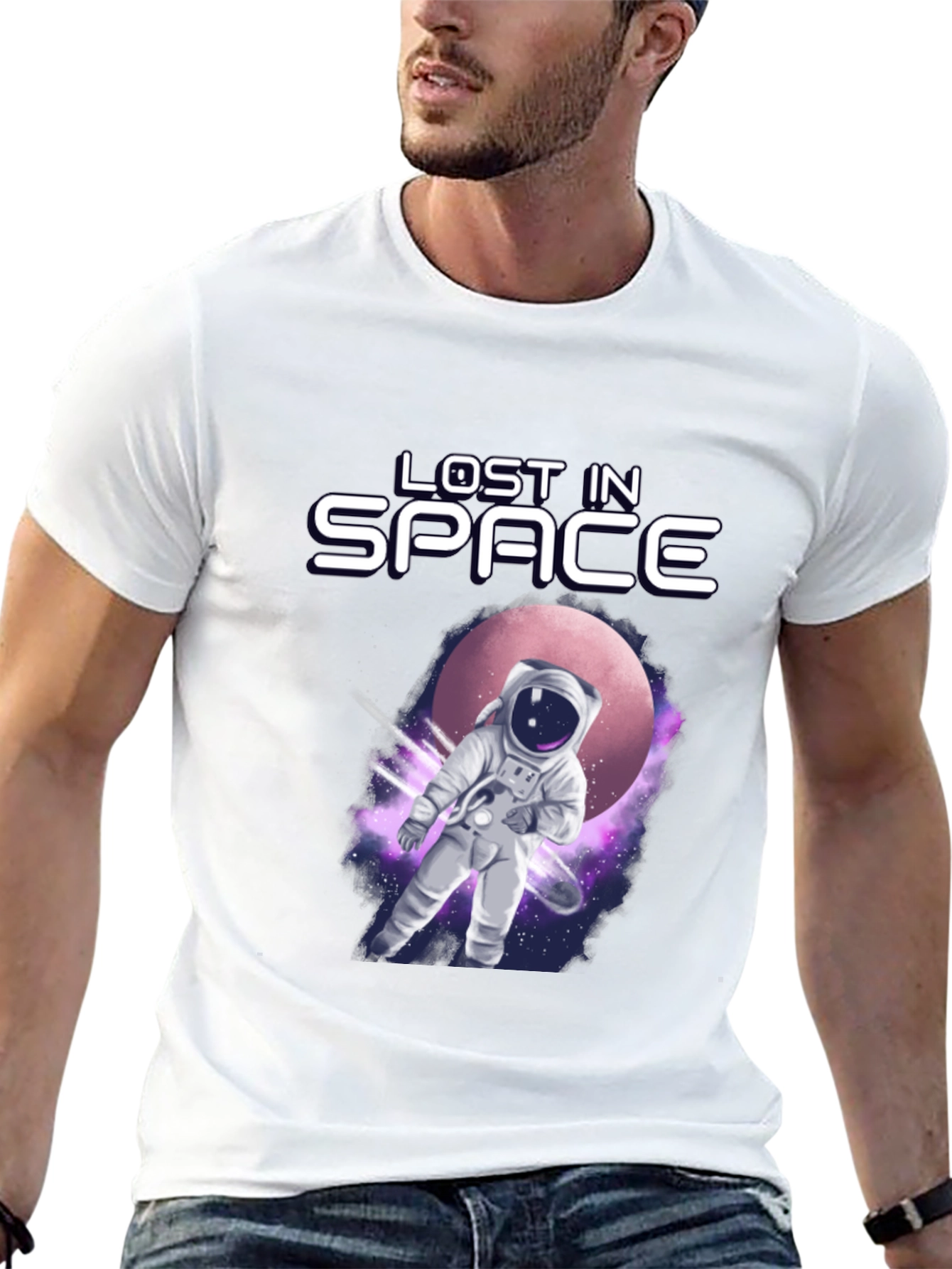 Lost in Space Astronaut Graphic T-Shirt