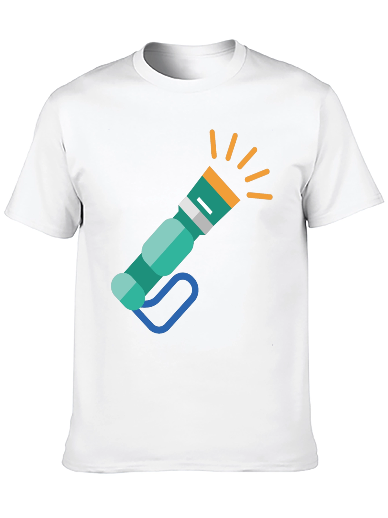 Flashlight Graphic Tee - Novelty Black T-Shirt