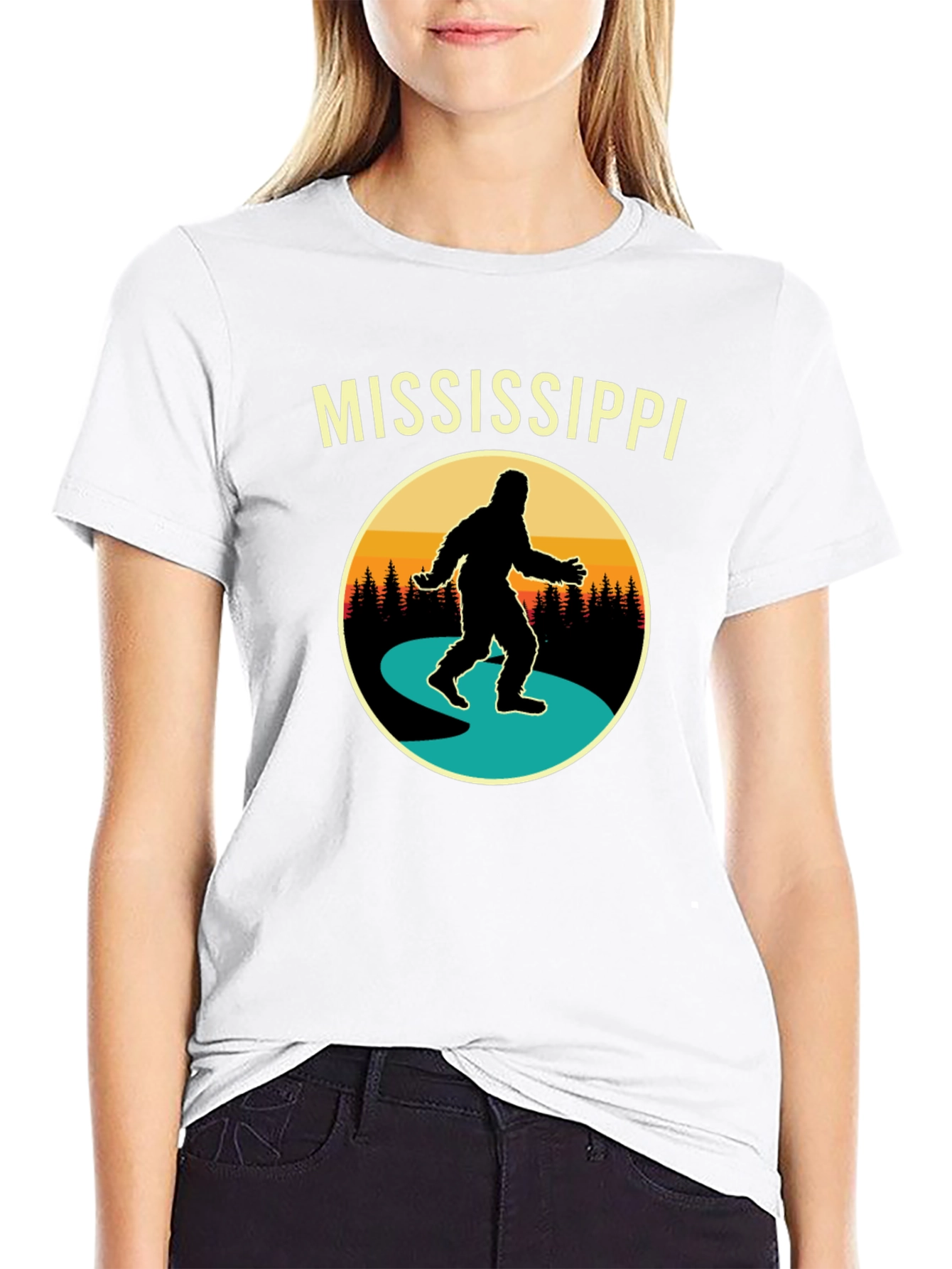 Mississippi Bigfoot T-Shirt - Retro Sasquatch Tee