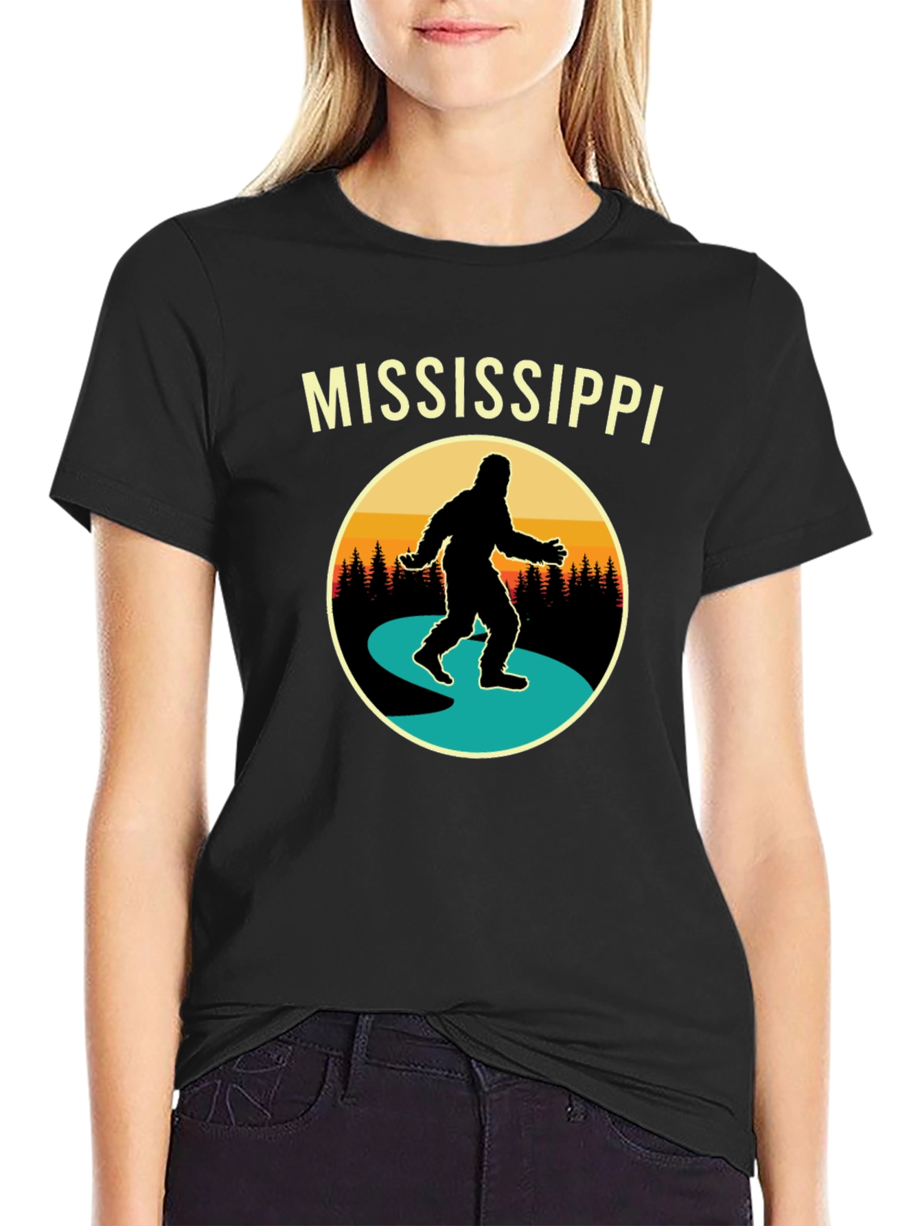 Mississippi Bigfoot T-Shirt - Retro Sasquatch Tee