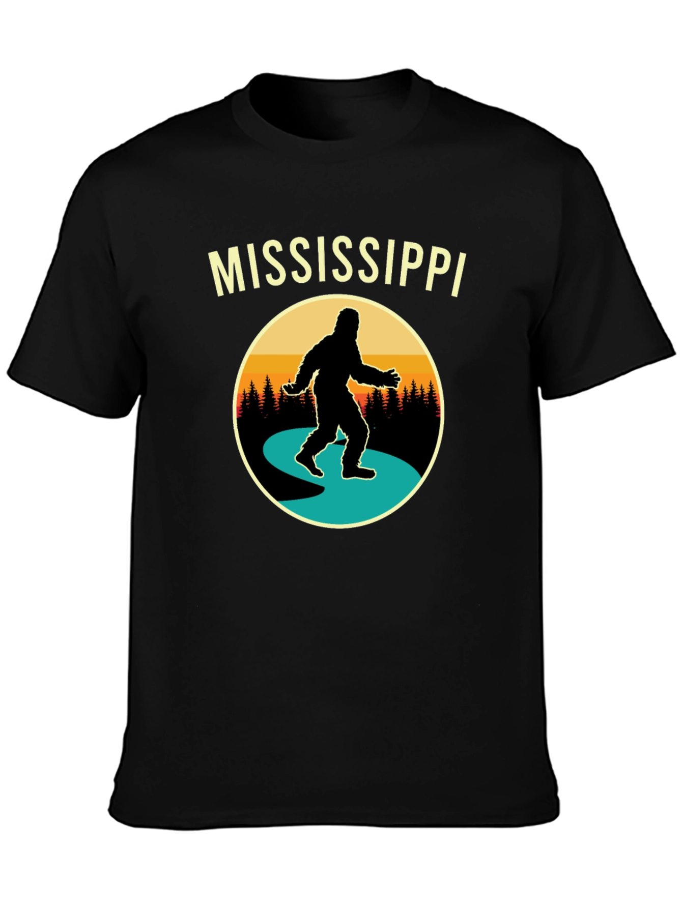 Mississippi Bigfoot T-Shirt - Retro Sasquatch Tee