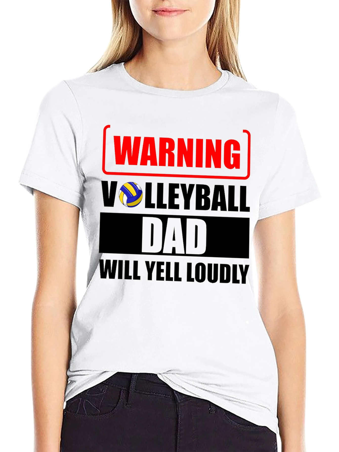 Warning Volleyball Dad T-Shirt
