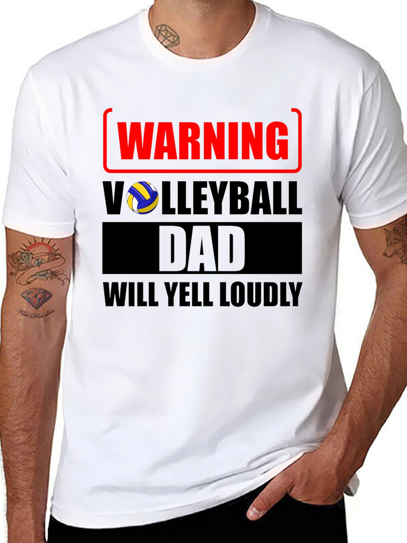 Warning Volleyball Dad T-Shirt