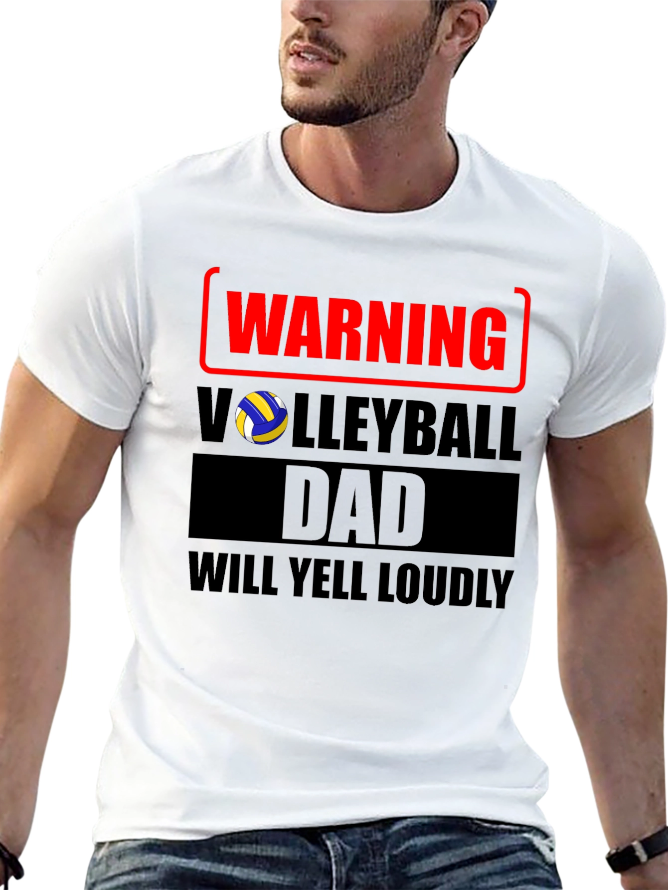 Warning Volleyball Dad T-Shirt