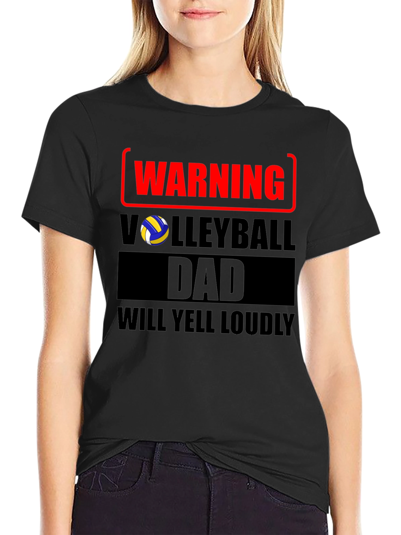 Warning Volleyball Dad T-Shirt