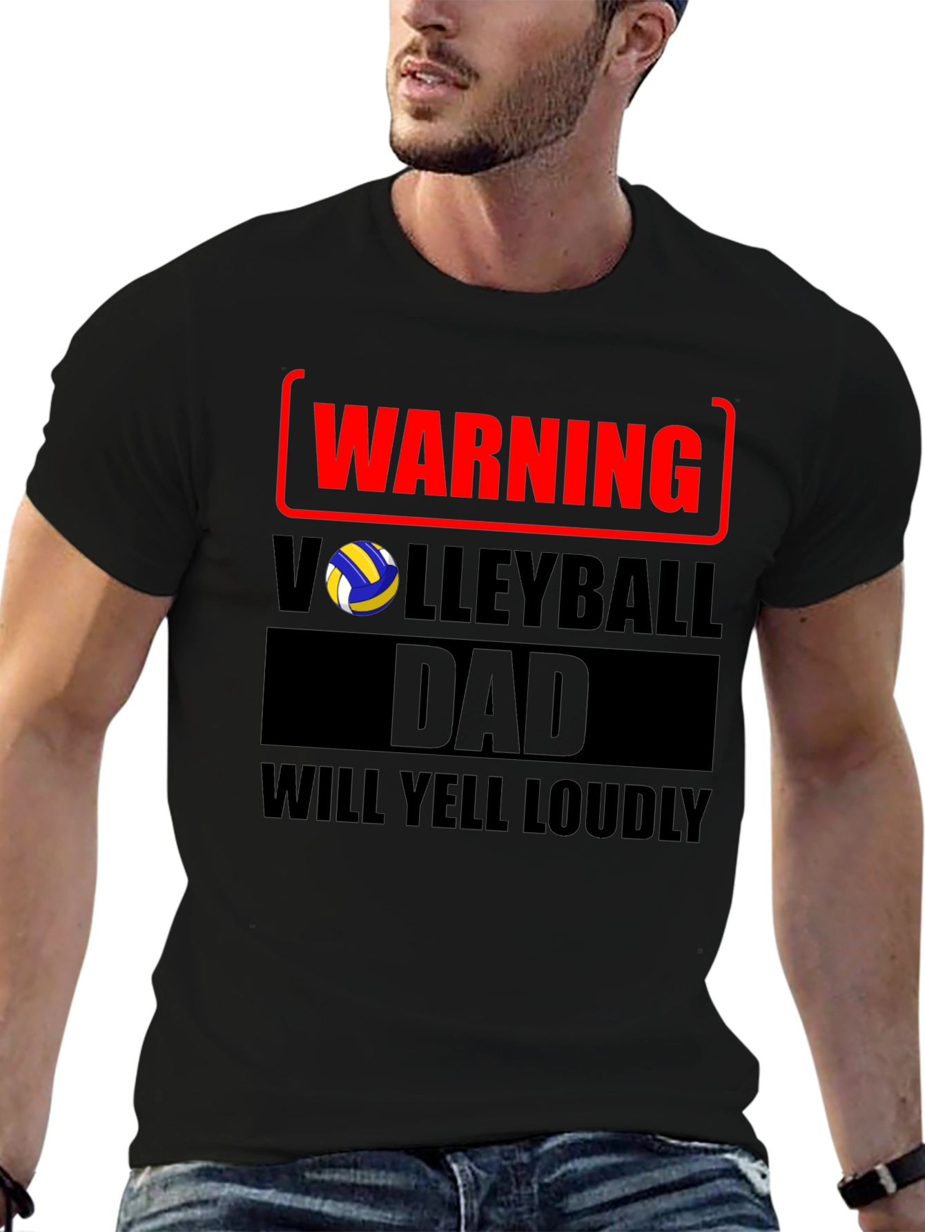 Warning Volleyball Dad T-Shirt