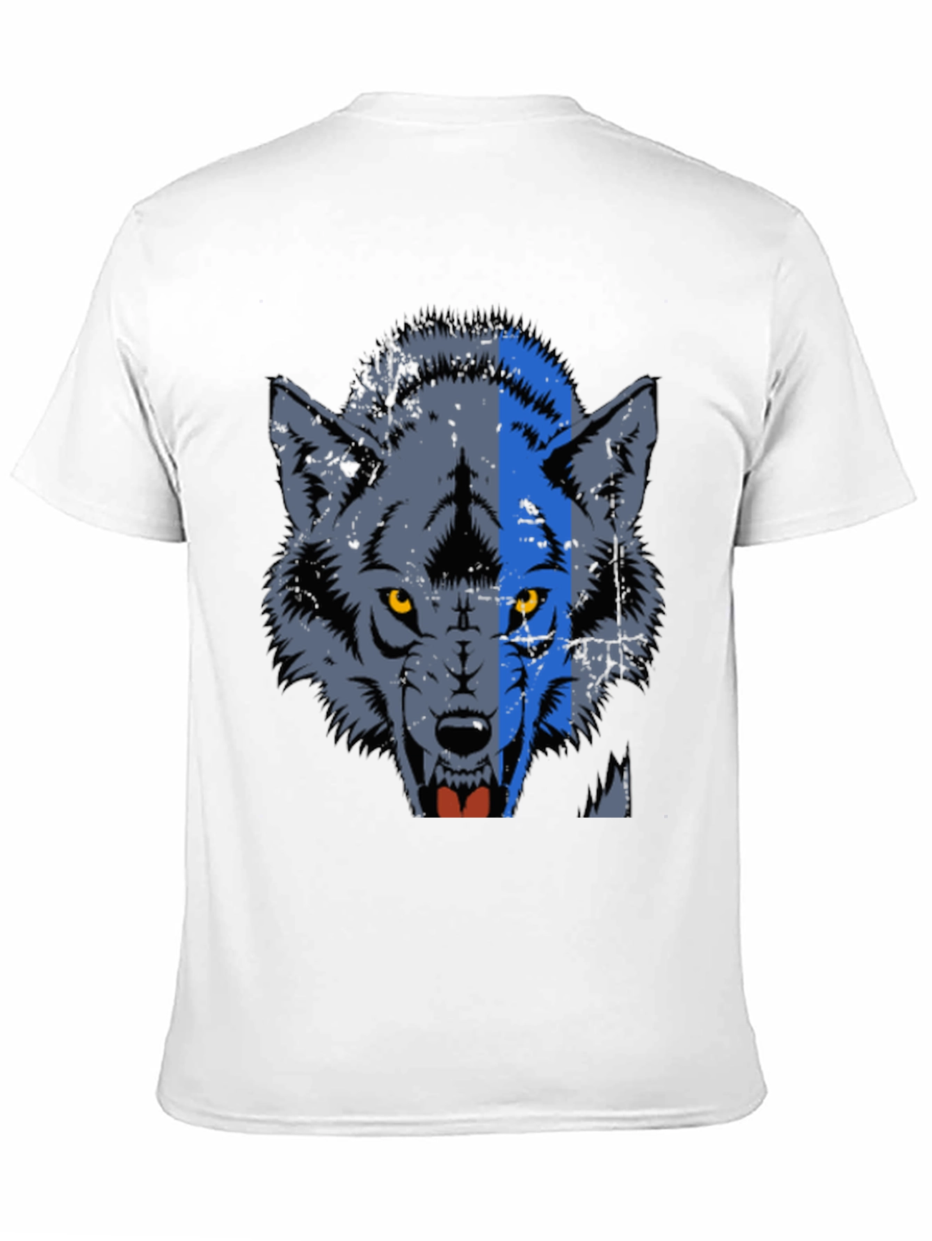 Wolf Graphic Print Crew Neck Tee