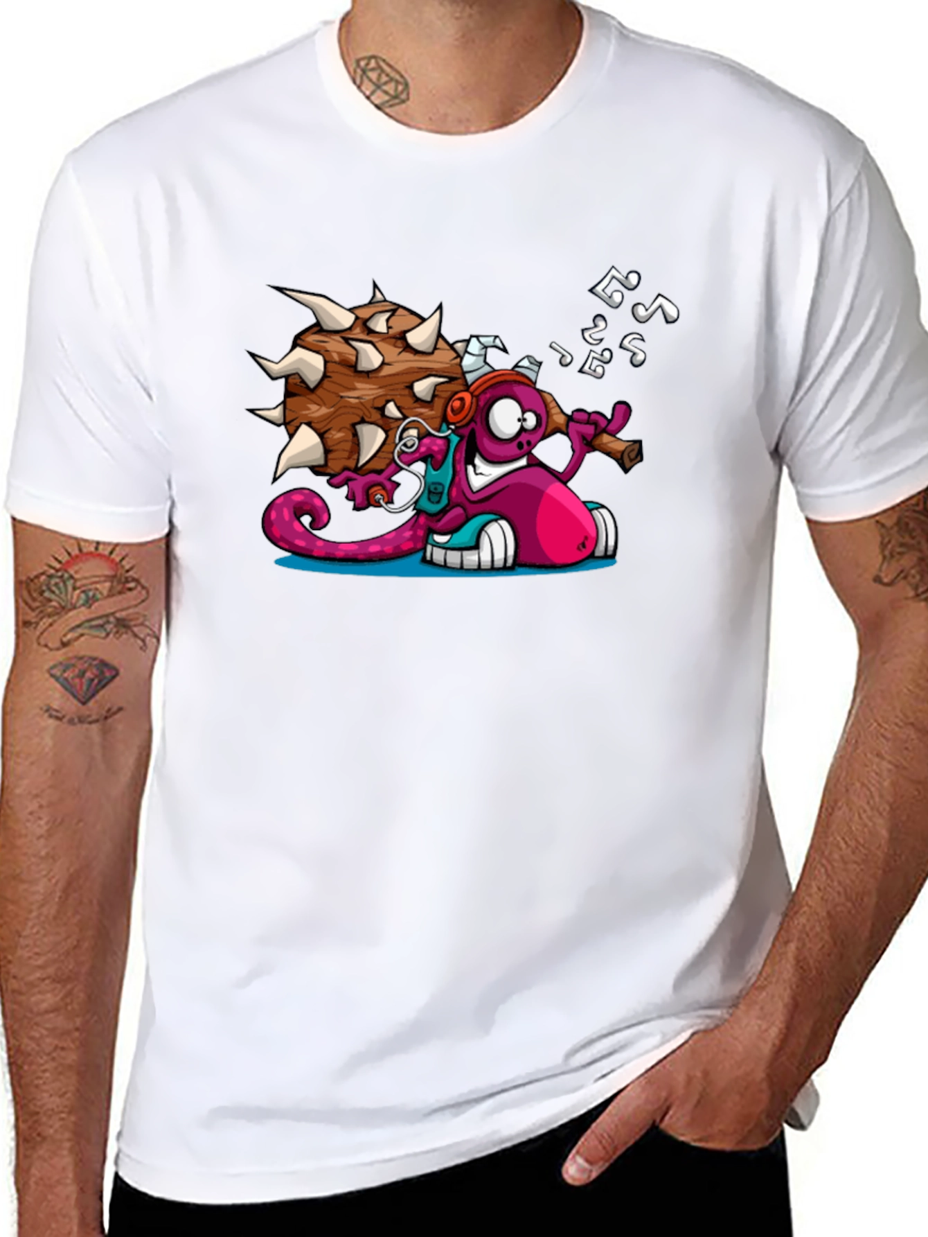 Cartoon Monster Graphic T-Shirt