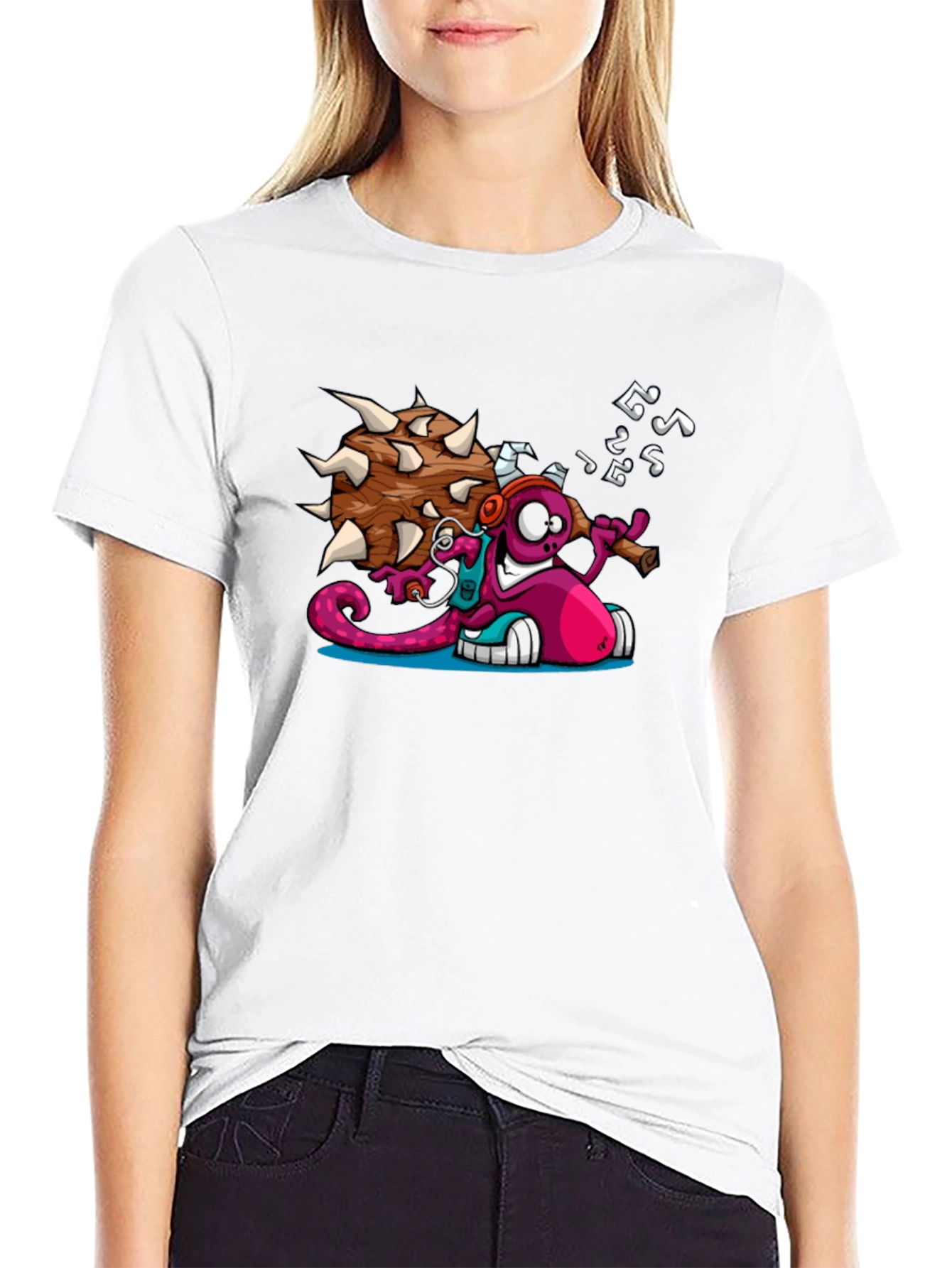 Cartoon Monster Graphic T-Shirt