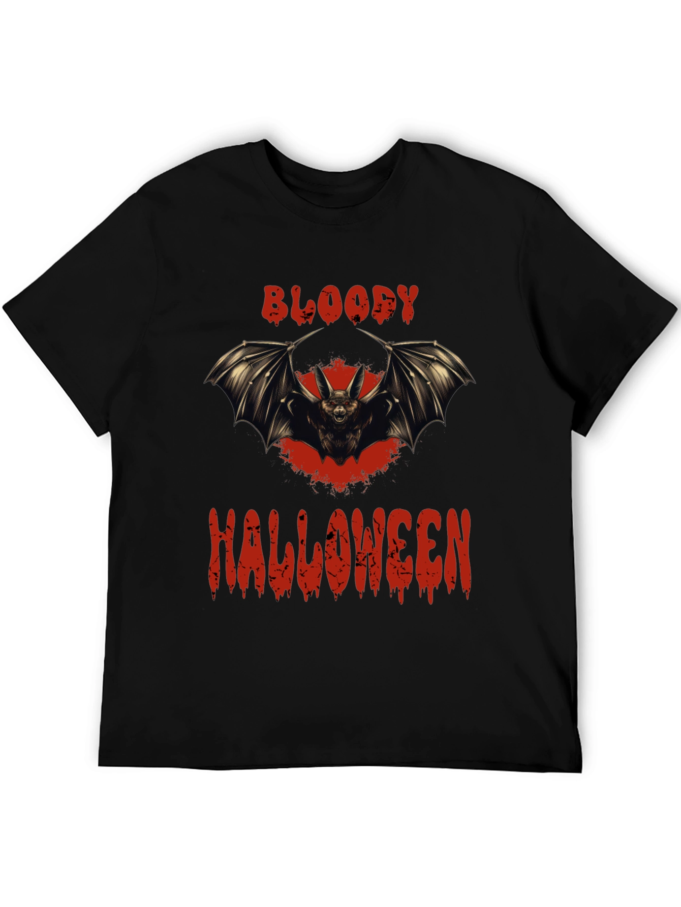 Bloody Halloween Bat Graphic T-Shirt