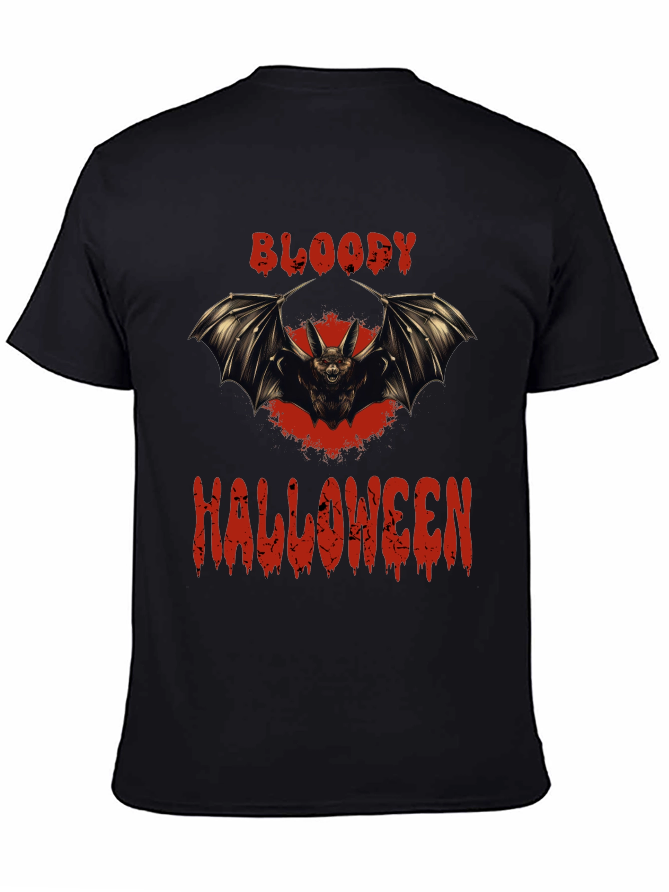 Bloody Halloween Bat Graphic T-Shirt
