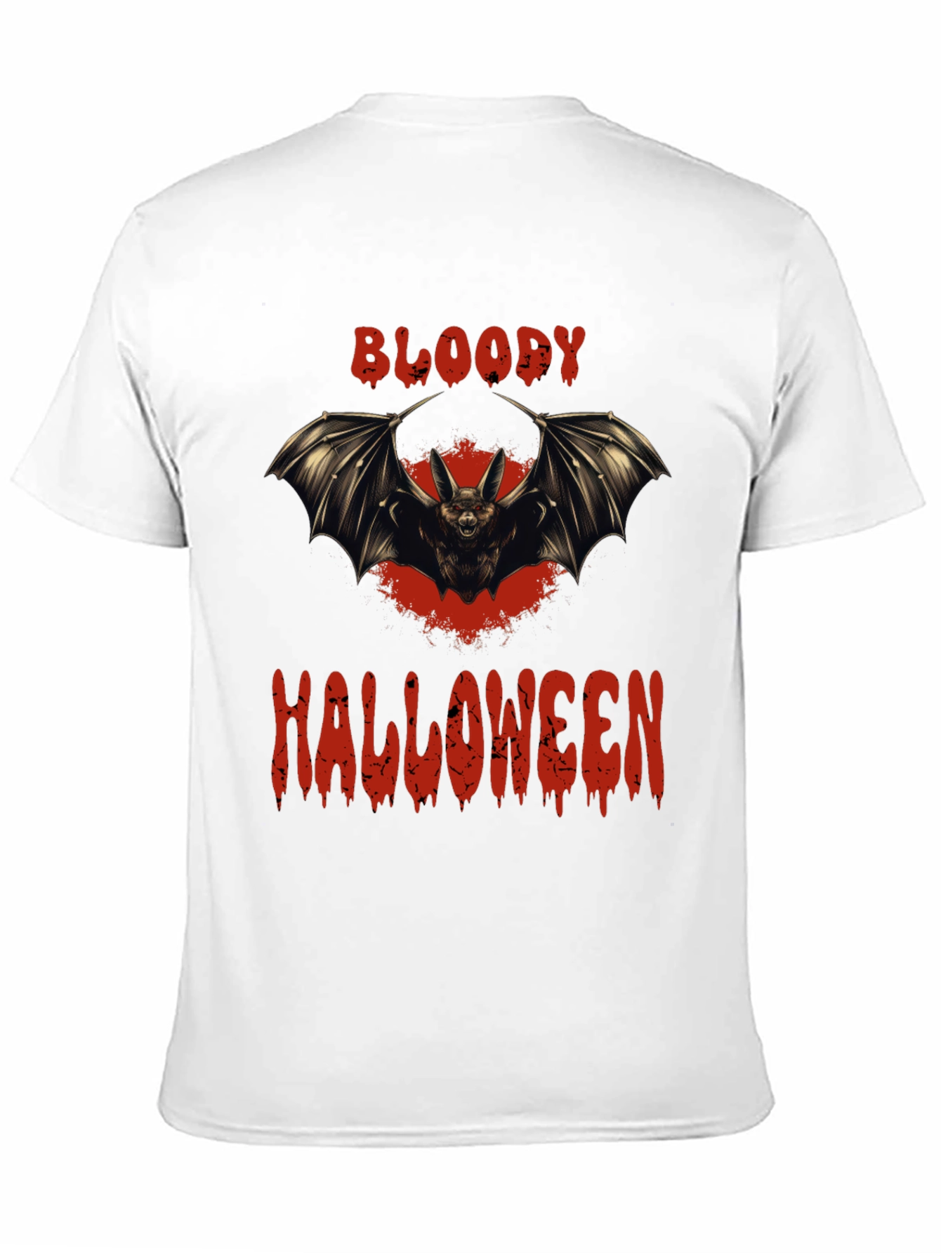 Bloody Halloween Bat Graphic T-Shirt