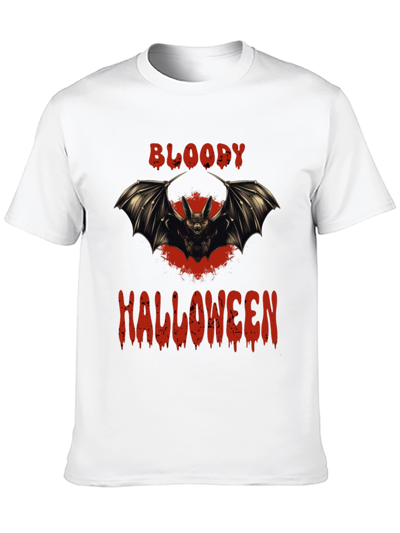Bloody Halloween Bat Graphic T-Shirt