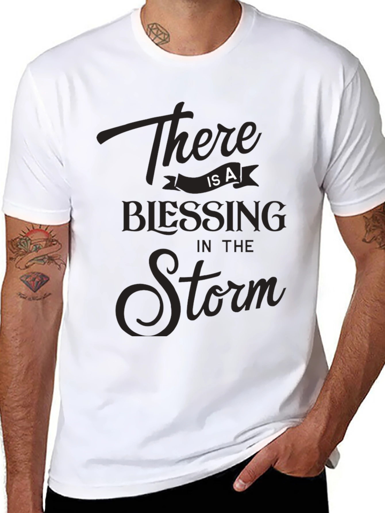 Blessing in the Storm Graphic Tee - Black