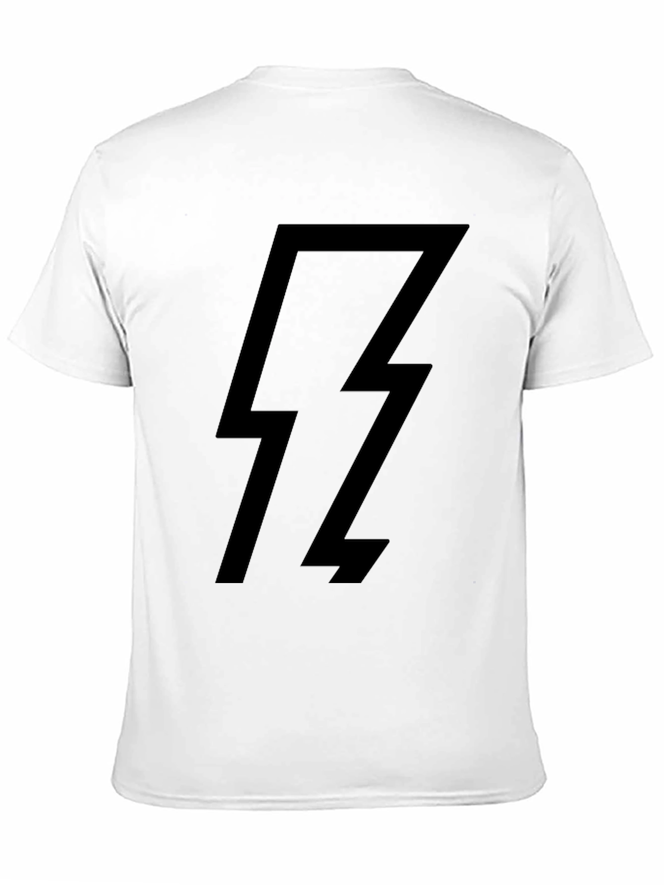 Black Lightning Bolt Graphic T-Shirt - Casual Style
