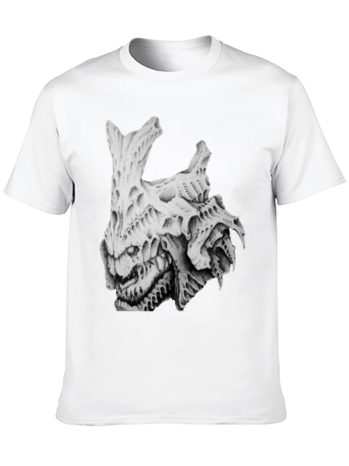Horror Skull Graphic Print Black T-Shirt