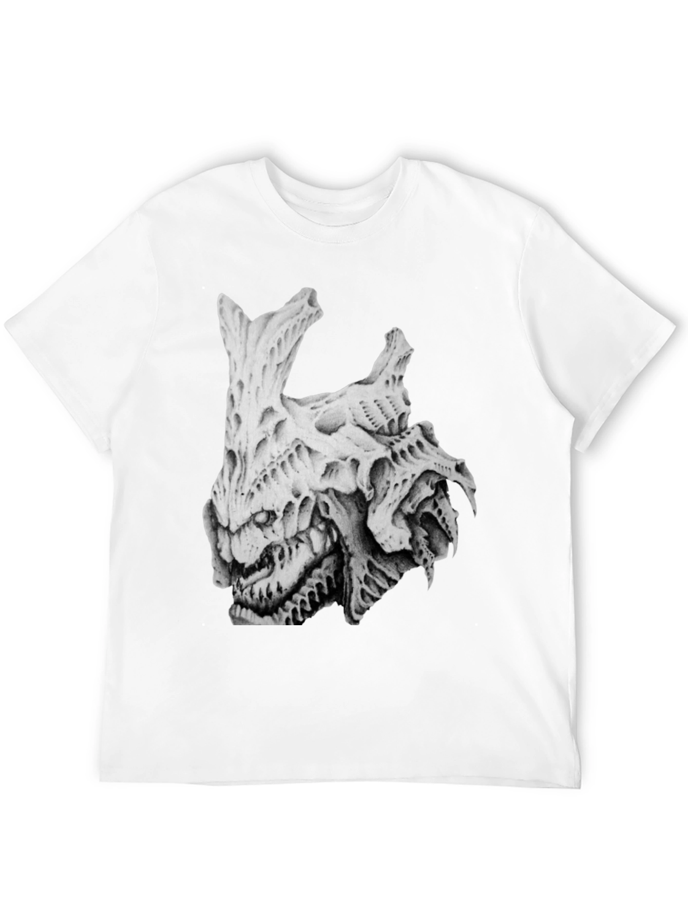 Horror Skull Graphic Print Black T-Shirt