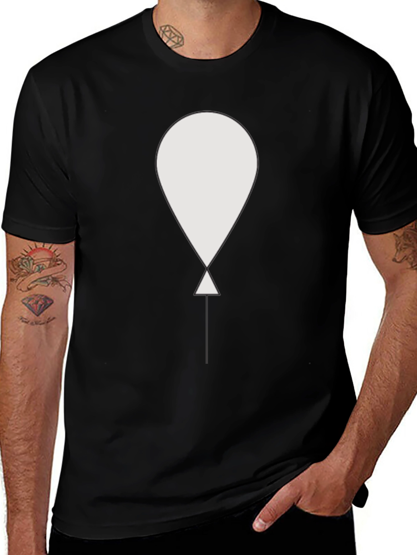 Balloon Graphic Tee - Modern Casual Style