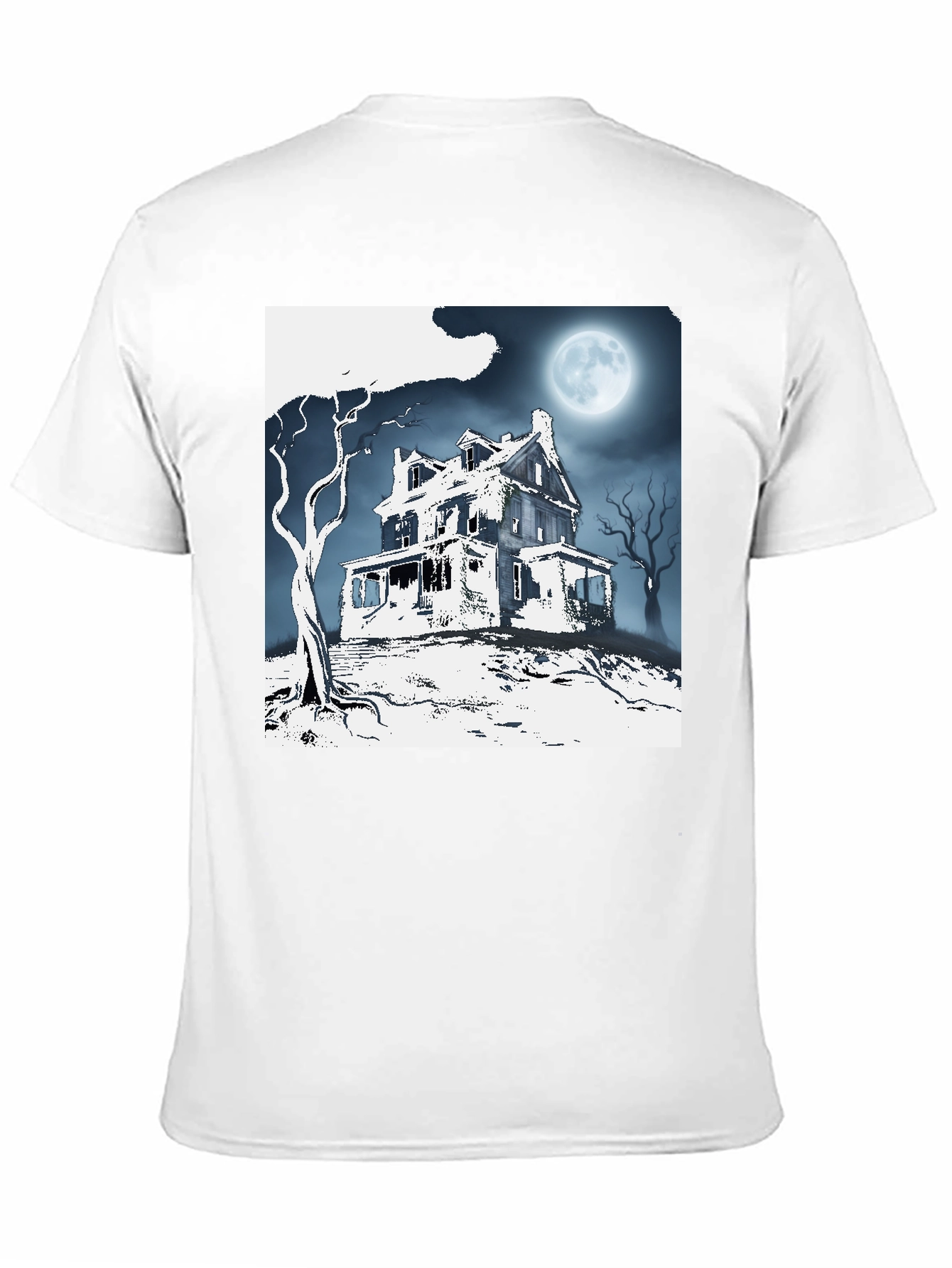 Spooky Haunted House Graphic Tee