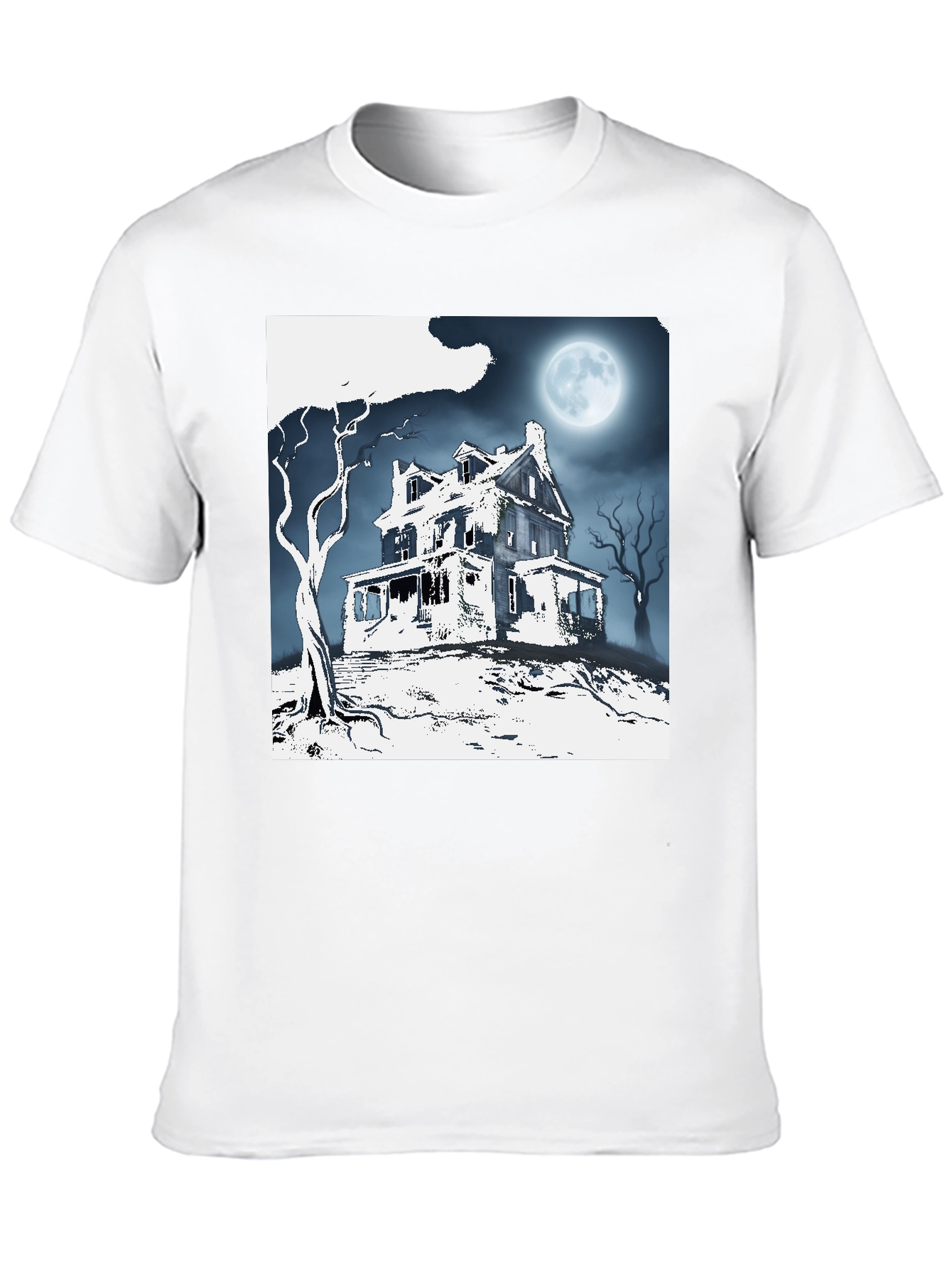Spooky Haunted House Graphic Tee