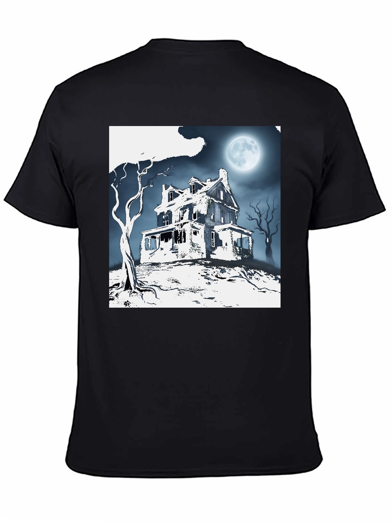 Spooky Haunted House Graphic Tee