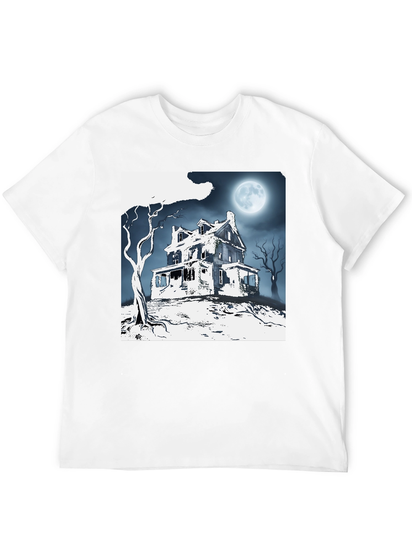Spooky Haunted House Graphic Tee