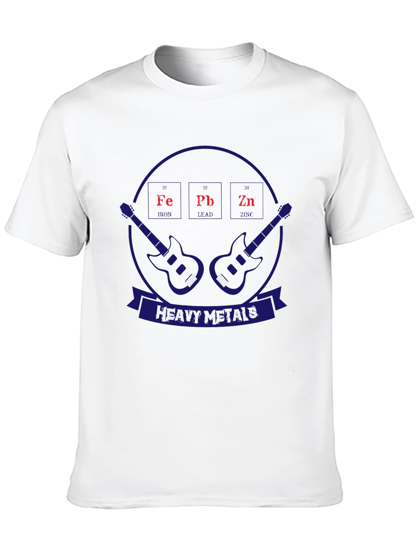 Heavy Metals T-Shirt Periodic Table Guitar Design