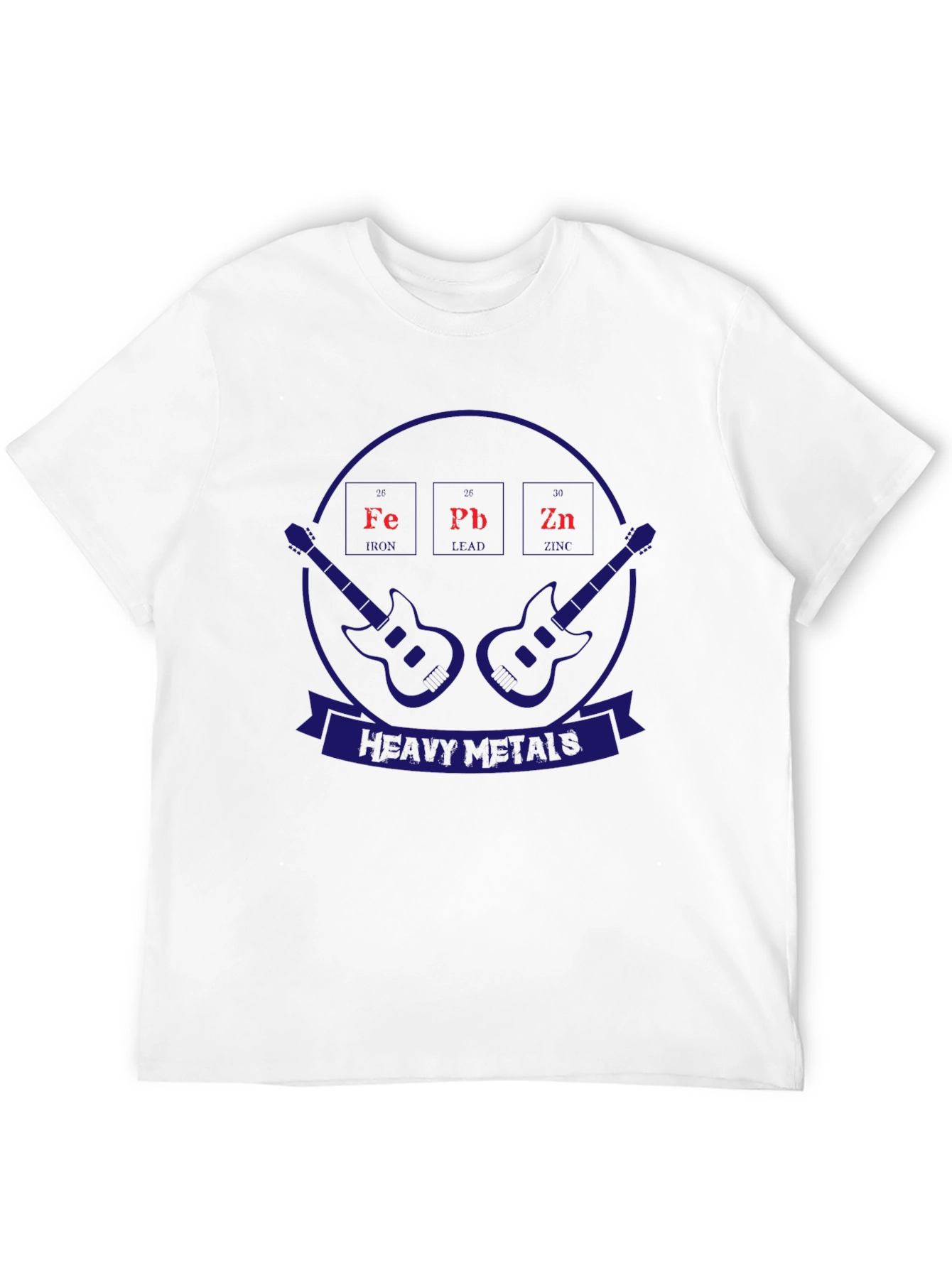 Heavy Metals T-Shirt Periodic Table Guitar Design