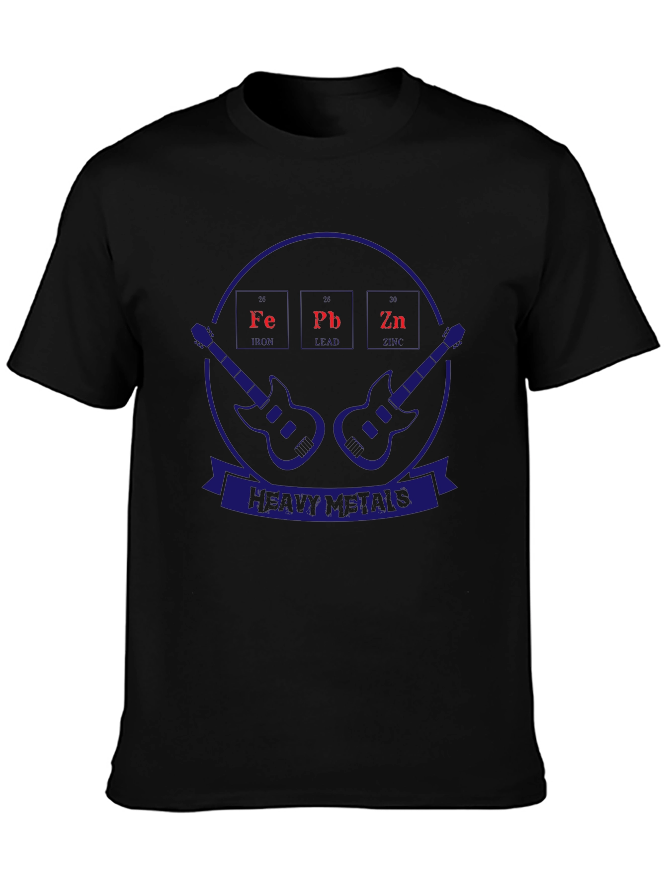 Heavy Metals T-Shirt Periodic Table Guitar Design