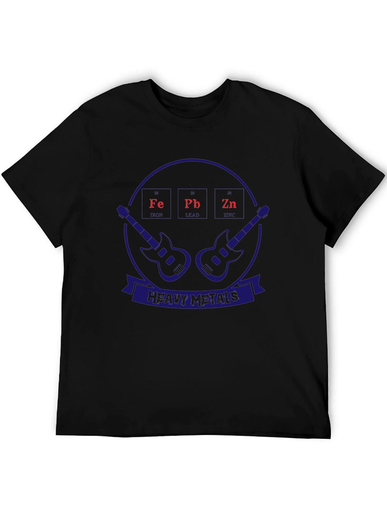 Heavy Metals T-Shirt Periodic Table Guitar Design