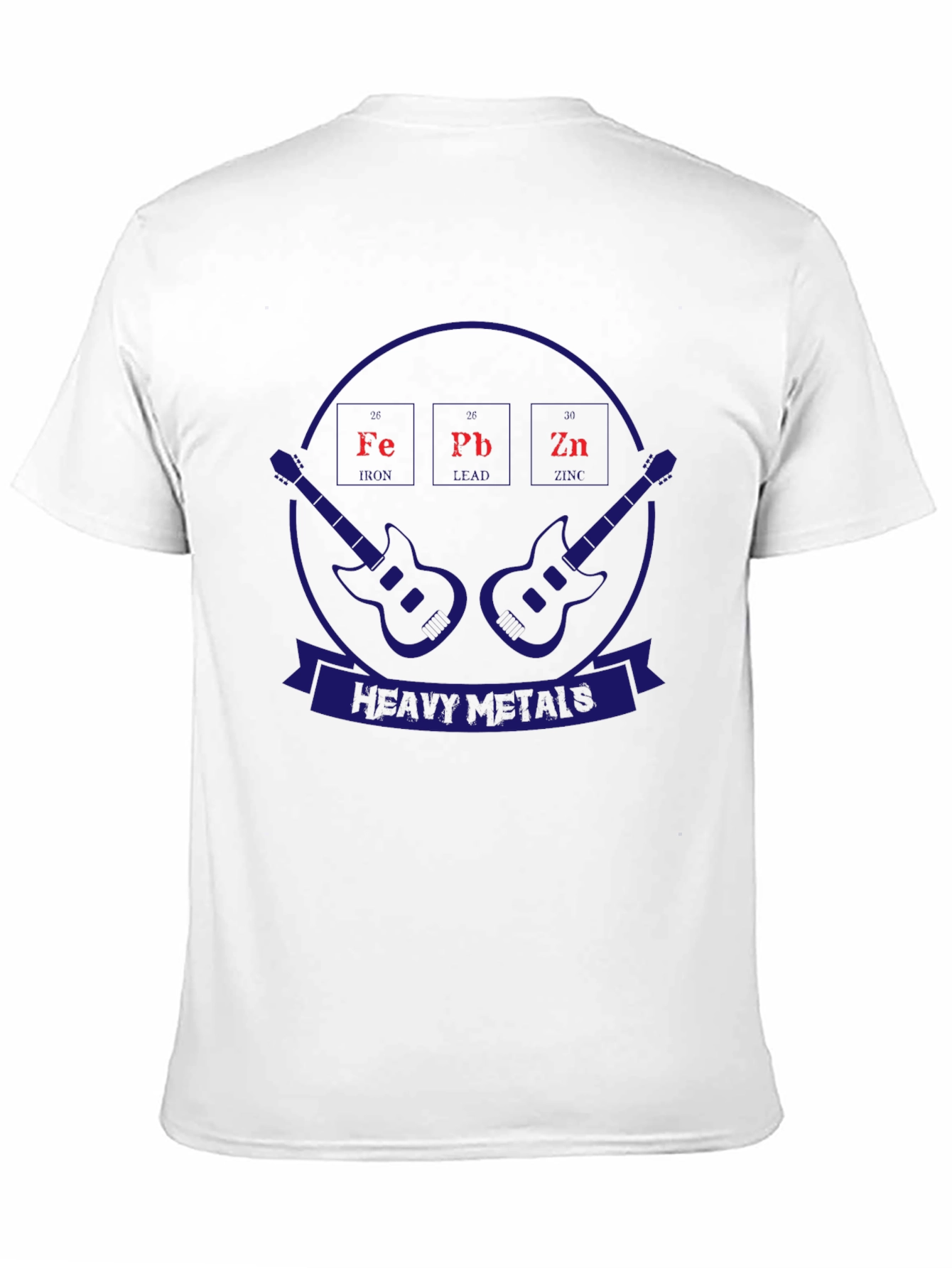 Heavy Metals T-Shirt Periodic Table Guitar Design