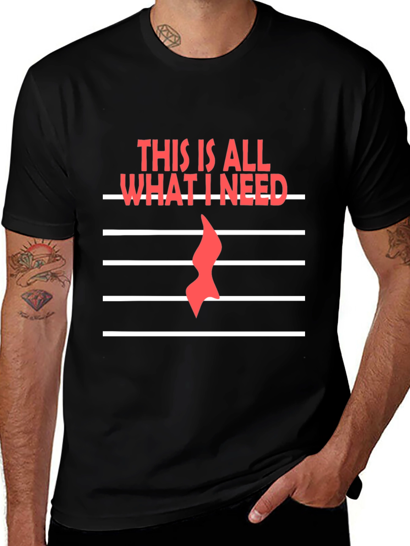 Music is All I Need Graphic T-Shirt