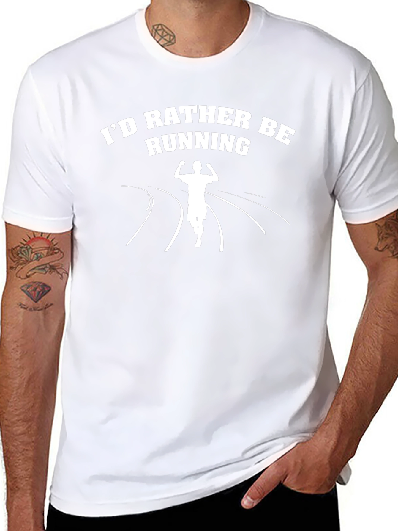 Id Rather Be Running Black T-Shirt