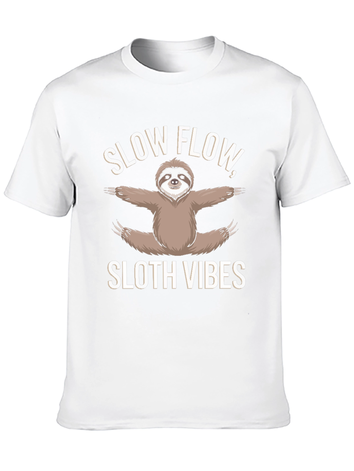 Slow Flow Sloth Vibes Black T-Shirt