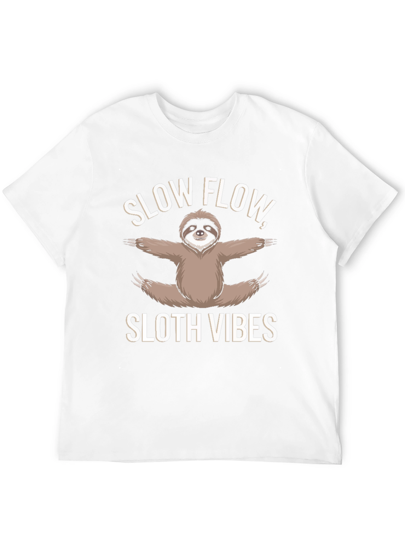 Slow Flow Sloth Vibes Black T-Shirt