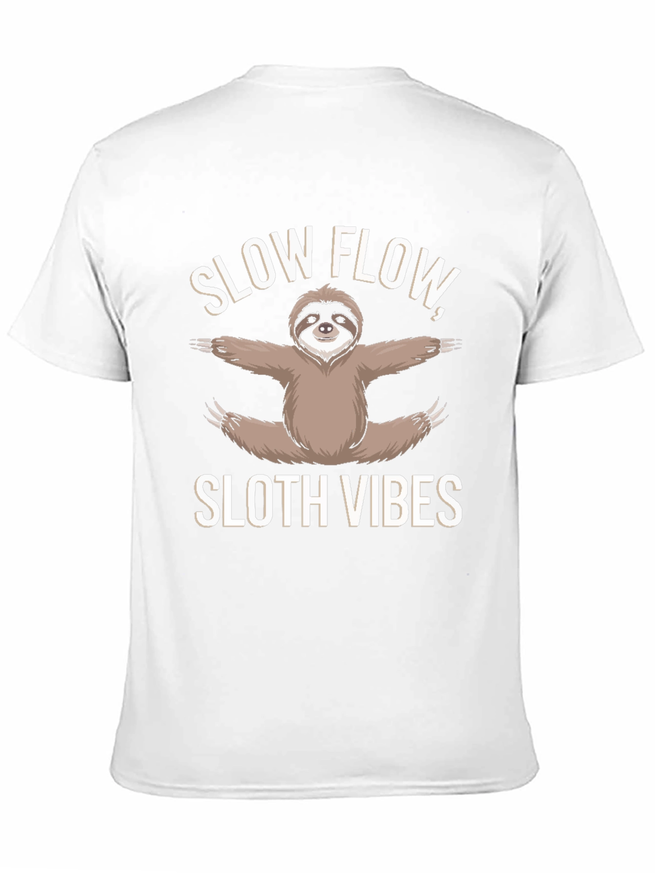 Slow Flow Sloth Vibes Black T-Shirt