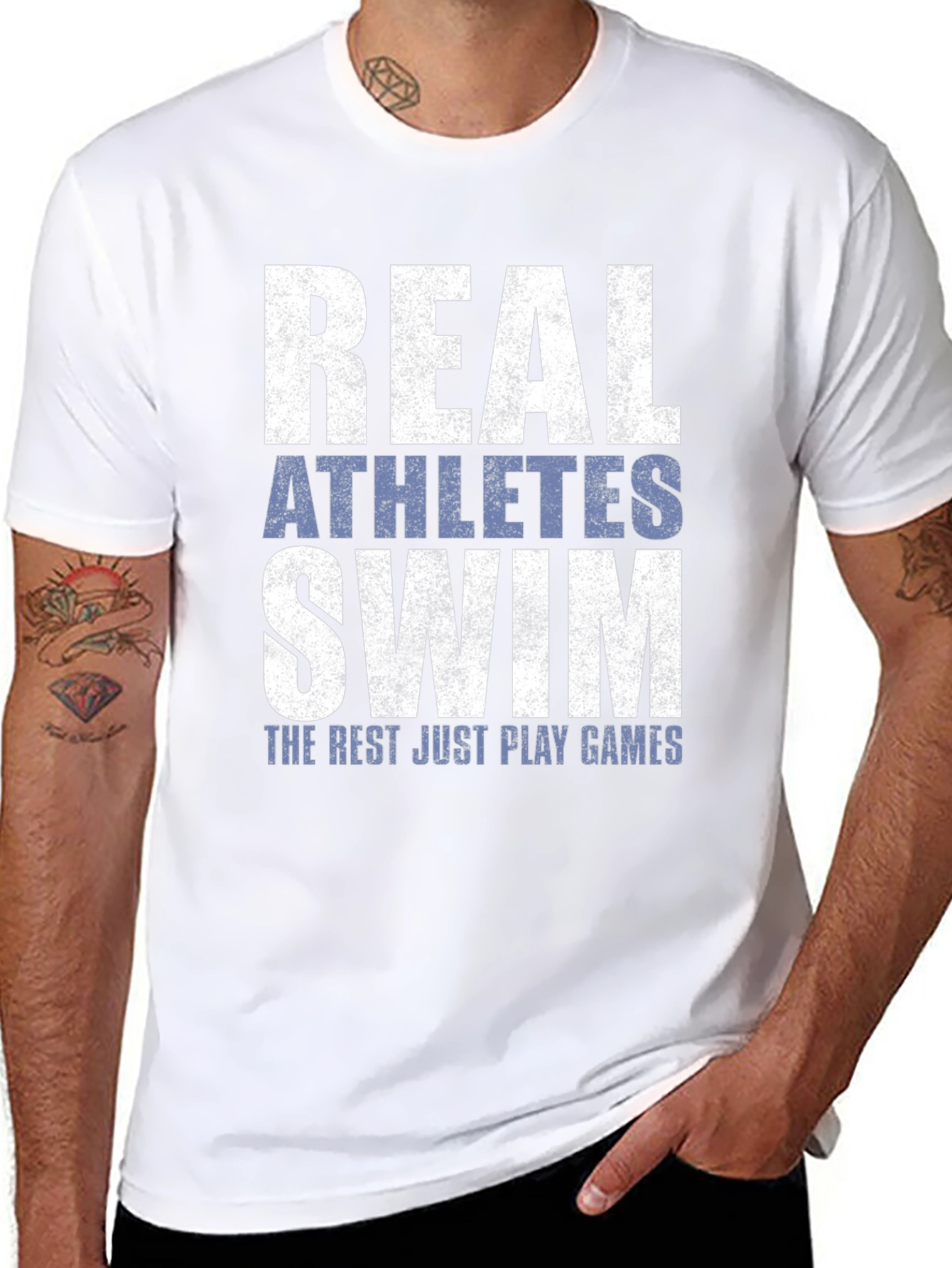 Real Athletes Swim T-Shirt