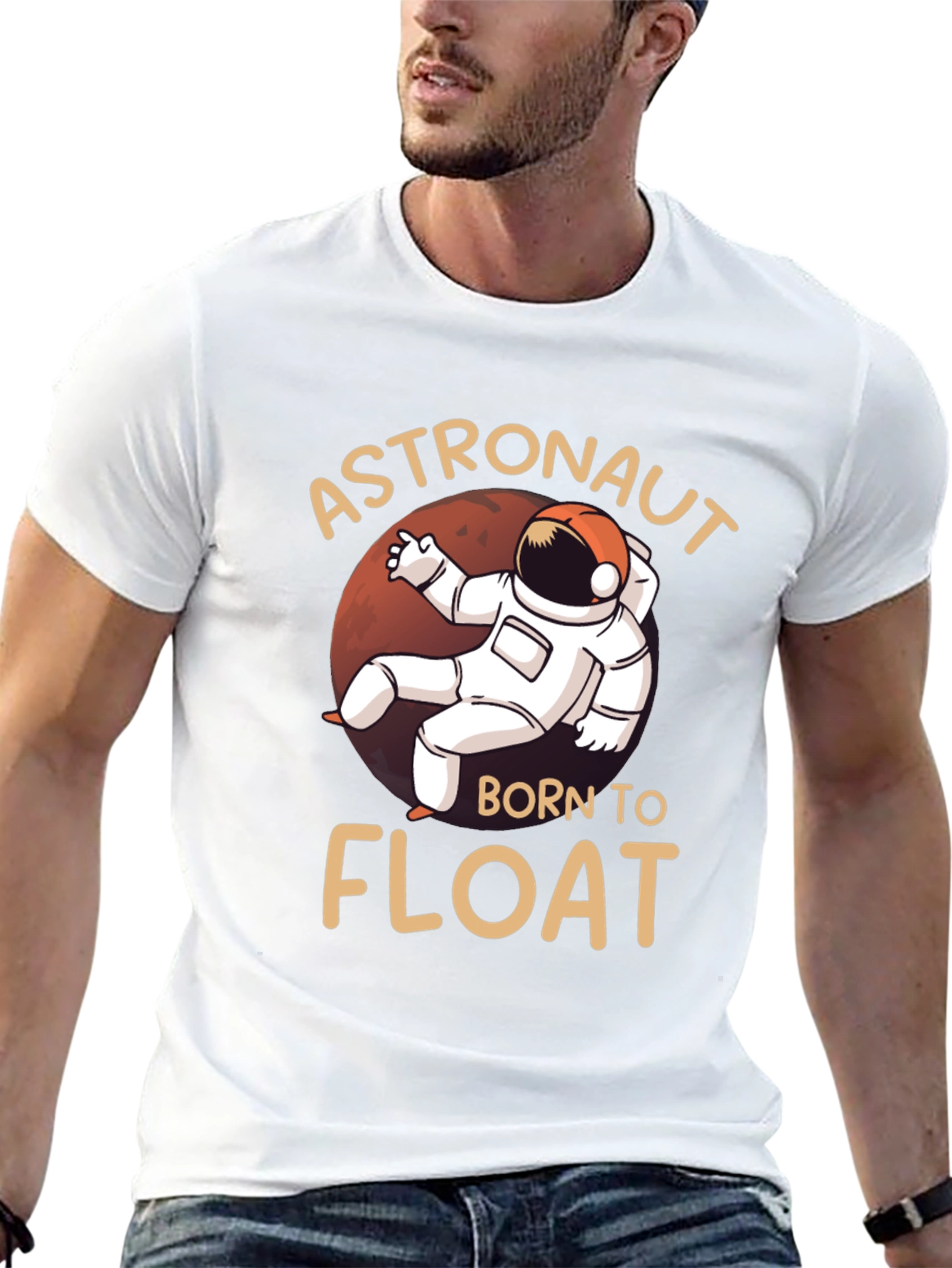 Astronaut Born To Float Graphic T-Shirt