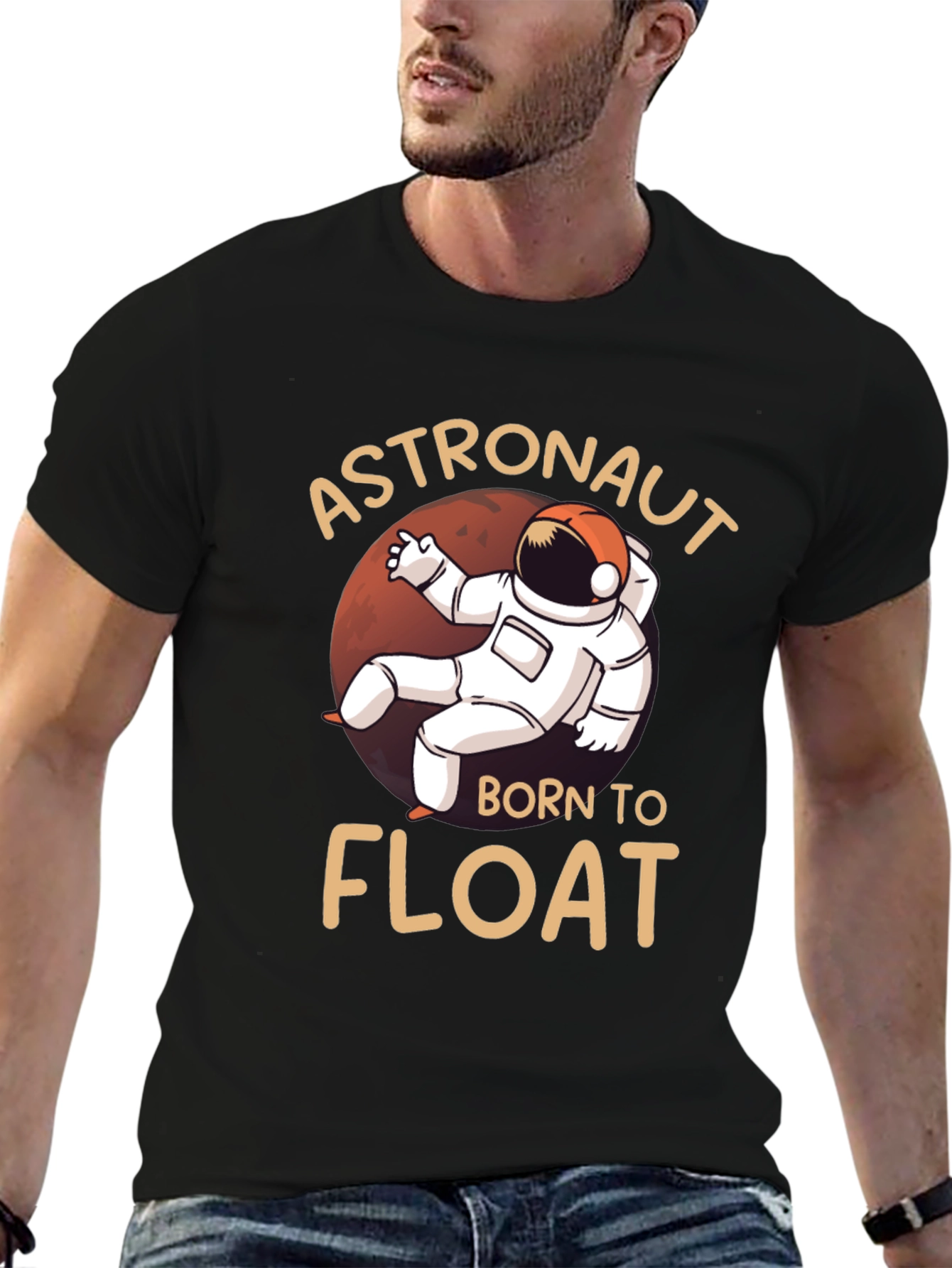 Astronaut Born To Float Graphic T-Shirt