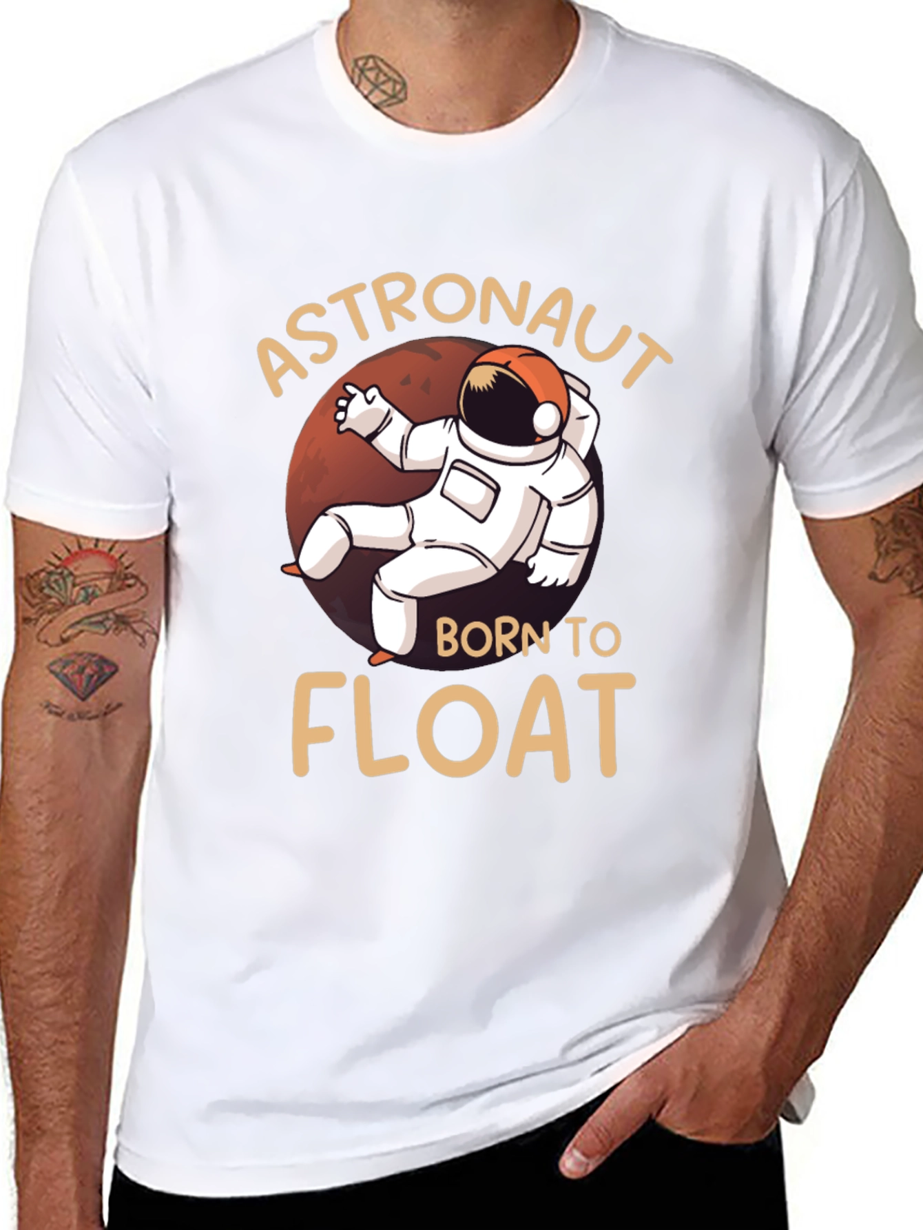 Astronaut Born To Float Graphic T-Shirt