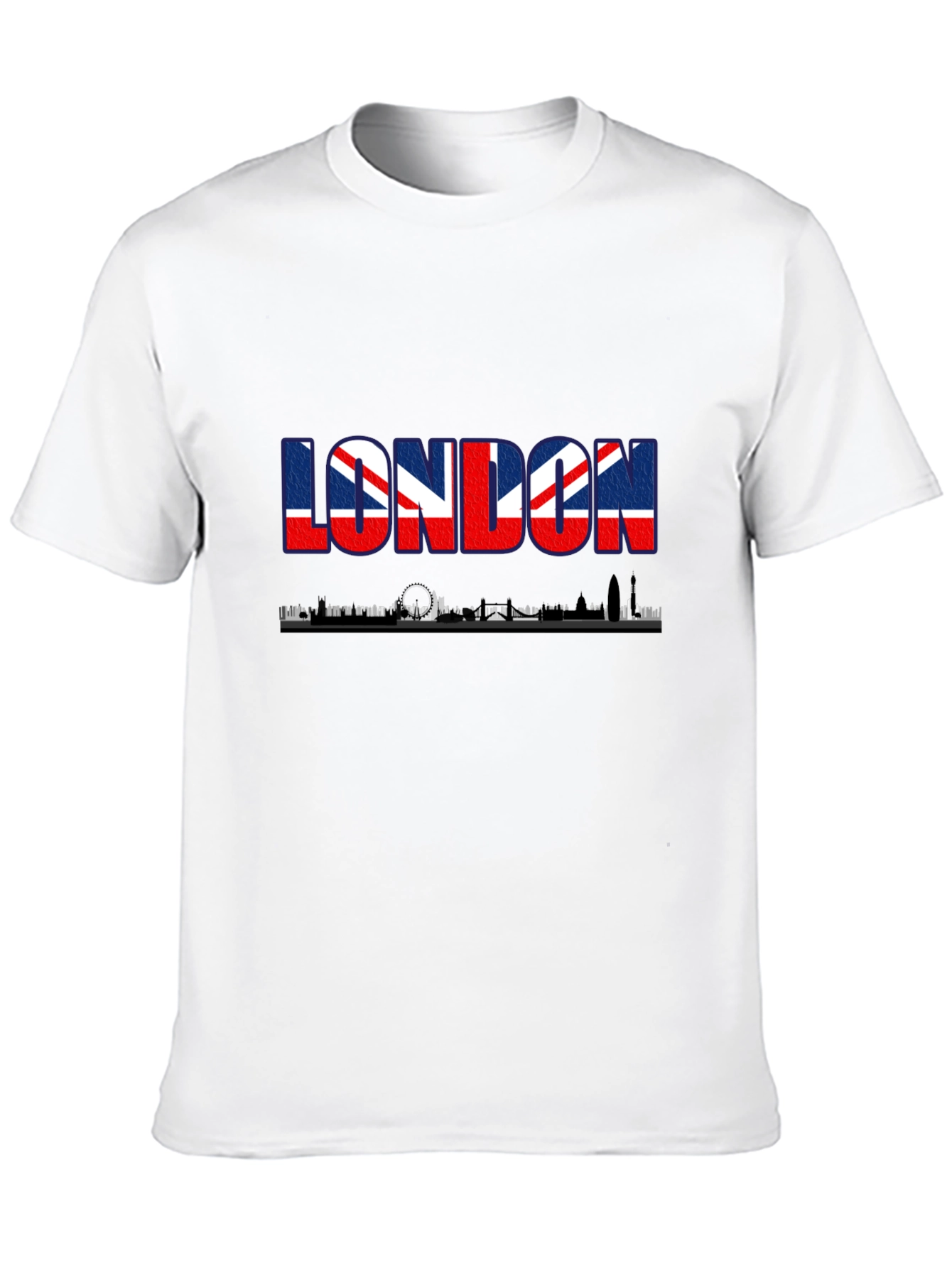 London Skyline UK Flag Graphic Tee - Black