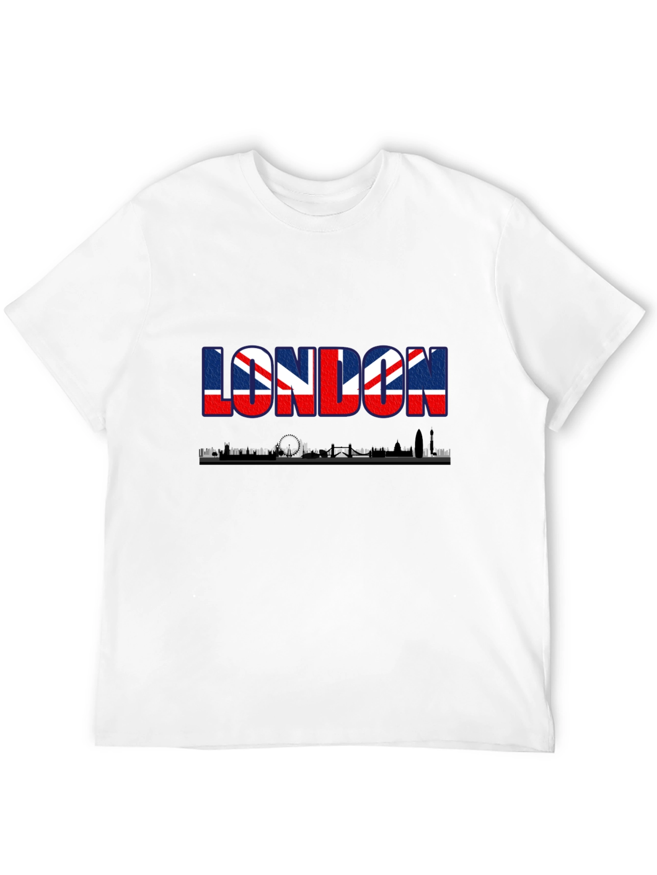 London Skyline UK Flag Graphic Tee - Black