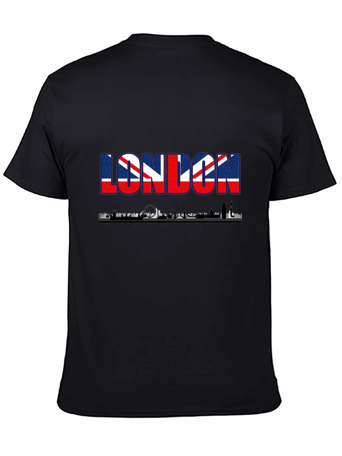 London Skyline UK Flag Graphic Tee - Black