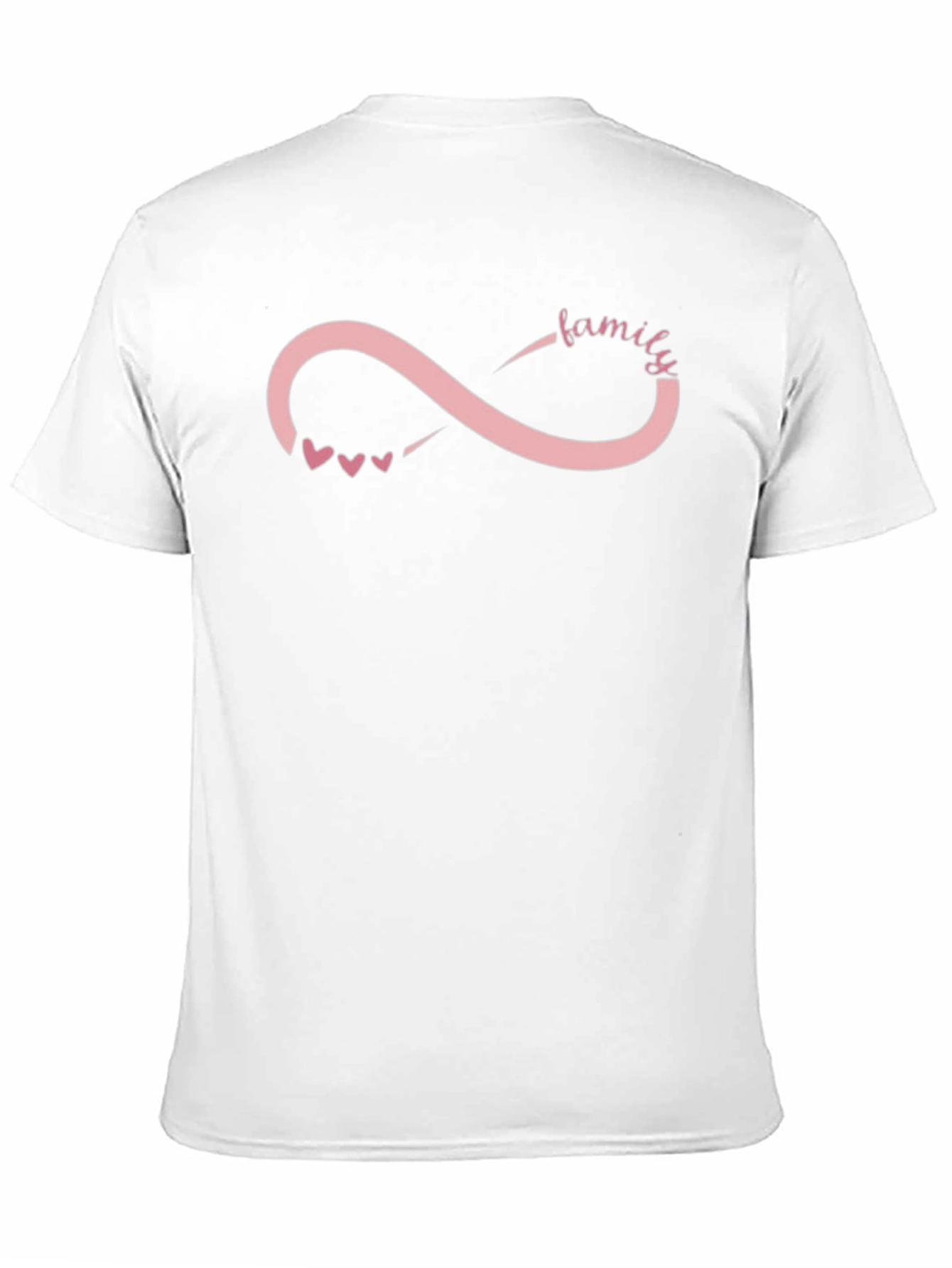 Family Infinity Symbol Graphic T-Shirt - Black