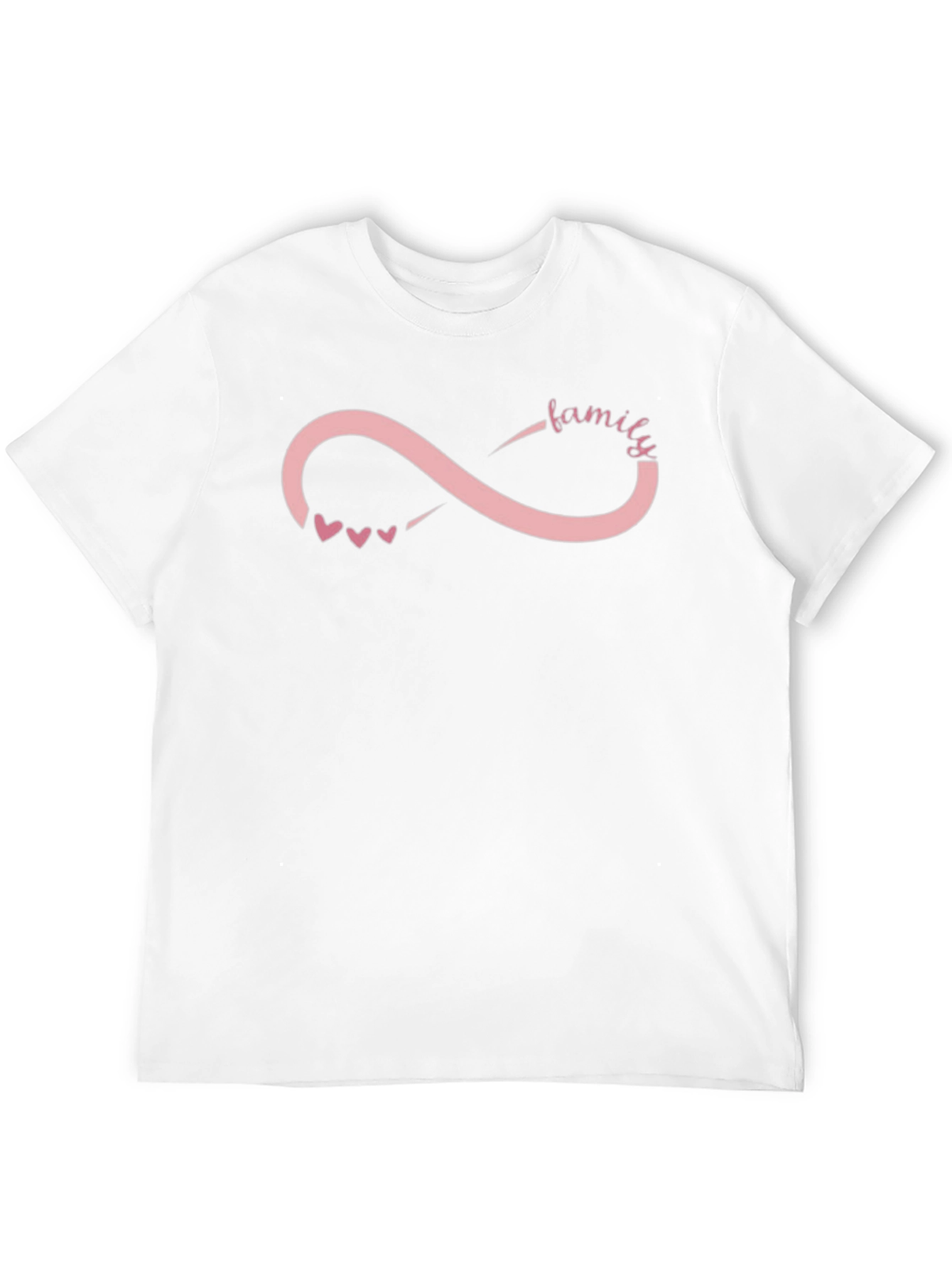 Family Infinity Symbol Graphic T-Shirt - Black