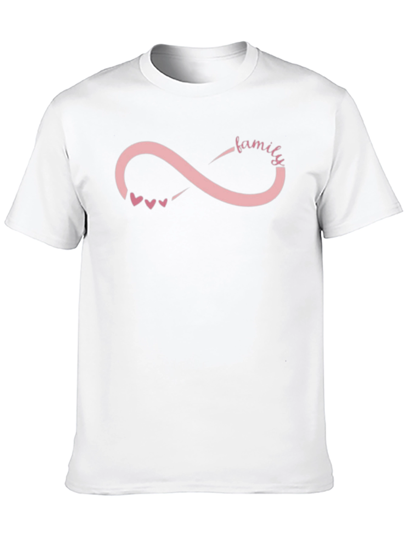 Family Infinity Symbol Graphic T-Shirt - Black