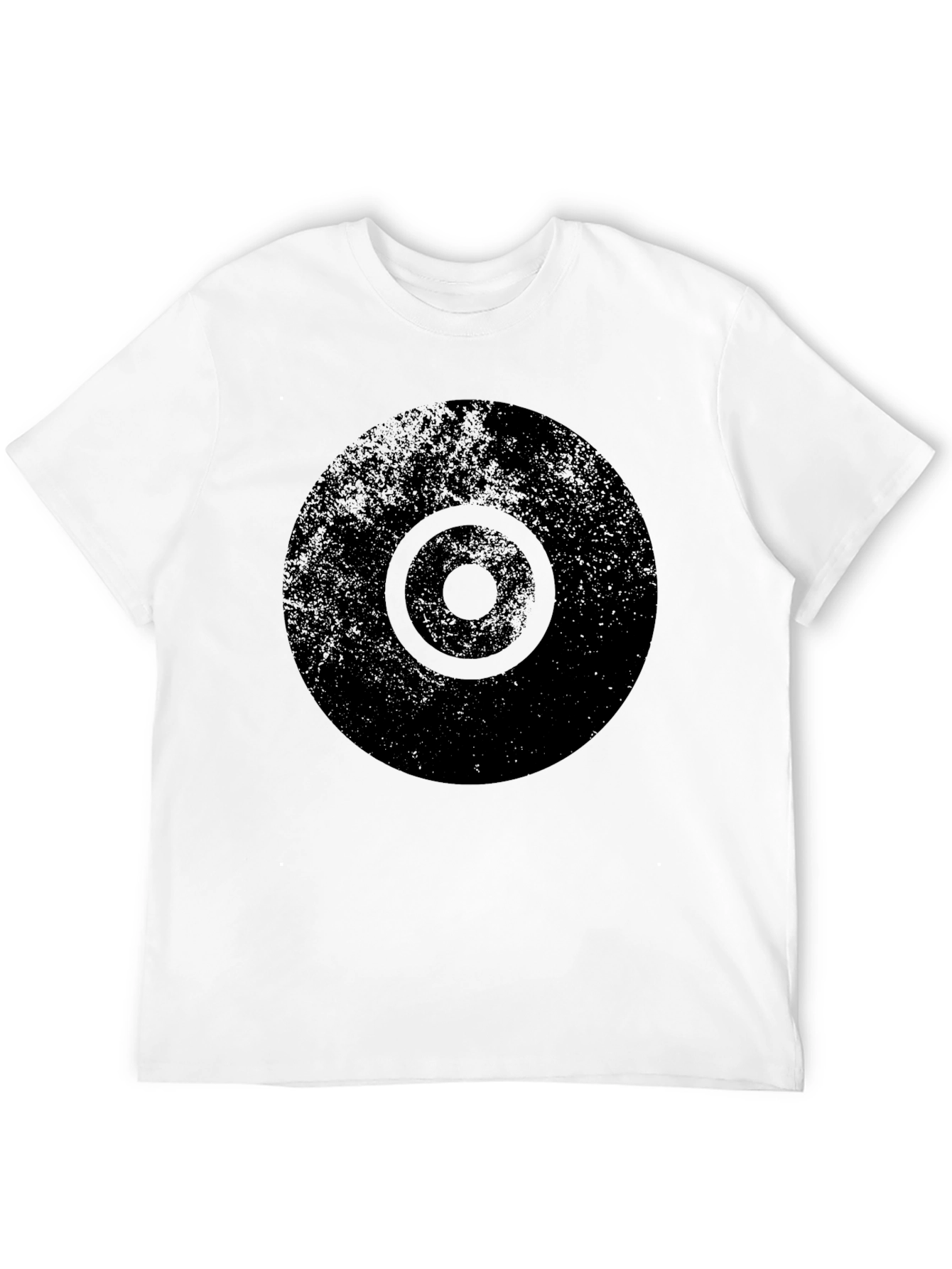 Distressed Target Graphic Mens Black T-Shirt